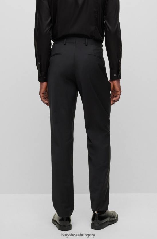 Hugo Boss fekete hugo formális nadrág gyapjúkeverékkel 80P63282 fekete