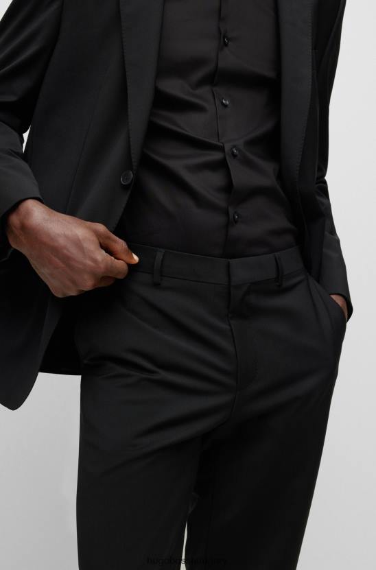 Hugo Boss fekete hugo formális nadrág gyapjúkeverékkel 80P63282 fekete