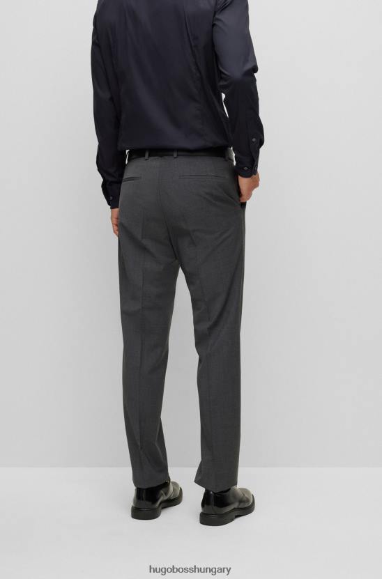 Hugo Boss formális nadrág gyapjúkeverékből, sötétszürke hugo 80P63279 sötétszürke