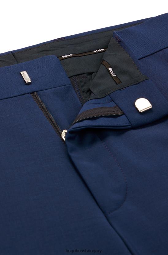 Hugo Boss hugo sötétkék, vékony szabású nadrág szűz-gyapjú keverékből 80P63352 sötétkék