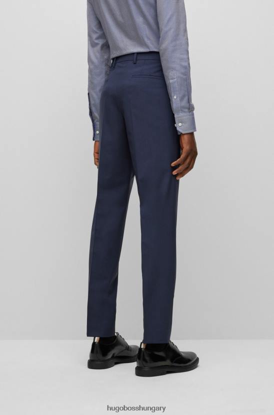 Hugo Boss hugo slim-fit nadrág sztreccs szűz gyapjú sötétkék színben 80P62362 sötétkék