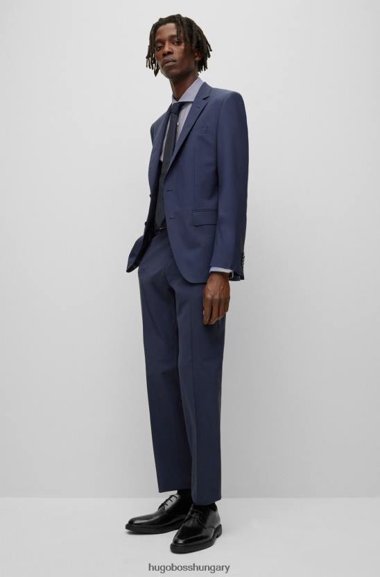 Hugo Boss hugo slim-fit nadrág sztreccs szűz gyapjú sötétkék színben 80P62362 sötétkék