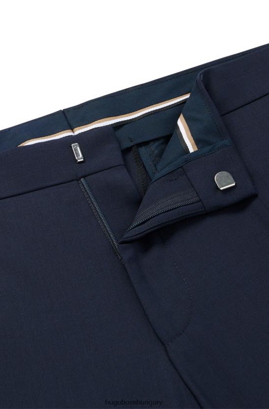 Hugo Boss hugo slim-fit nadrág sztreccs szűz gyapjú sötétkék színben 80P62362 sötétkék