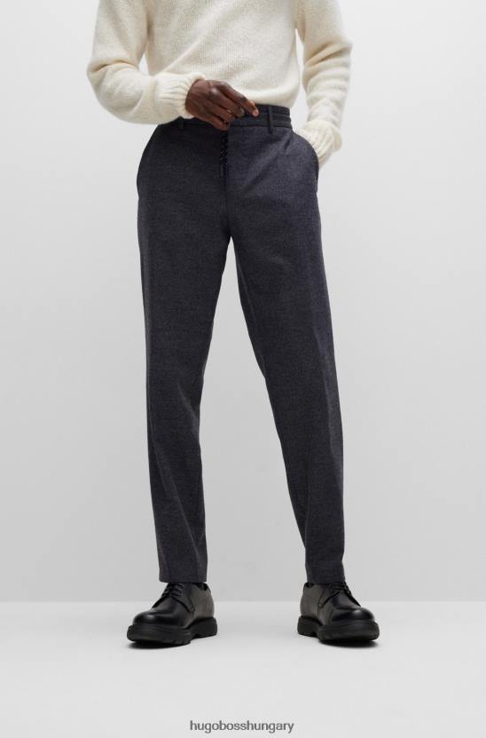 Hugo Boss hugo vékony szabású nadrág, teljesítmény-sztreccs anyagból, sötétszürke színben 80P62037 sötétszürke