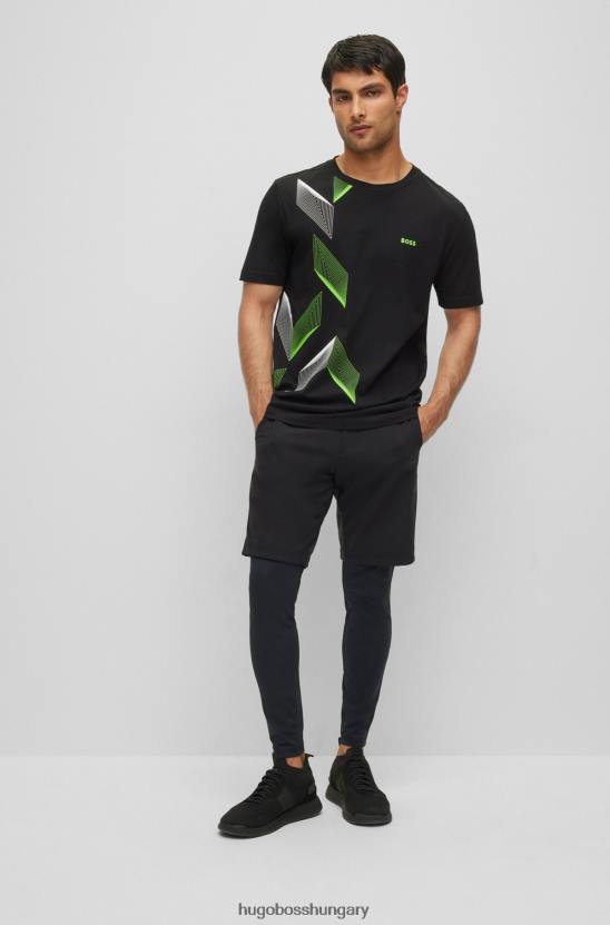 Hugo Boss vékony szabású futólegging beépített rövidnadrággal hugo black 80P64154 fekete