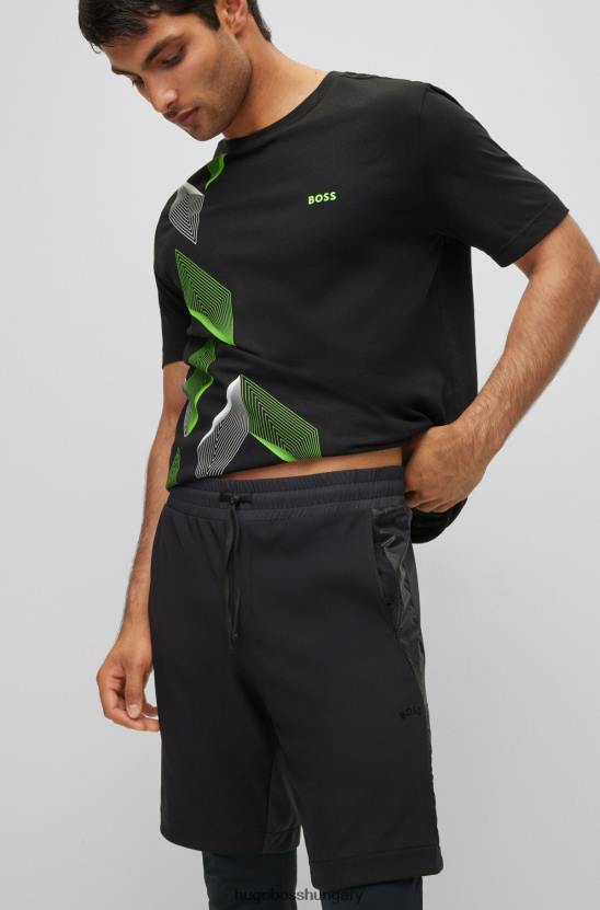 Hugo Boss vékony szabású futólegging beépített rövidnadrággal hugo black 80P64154 fekete
