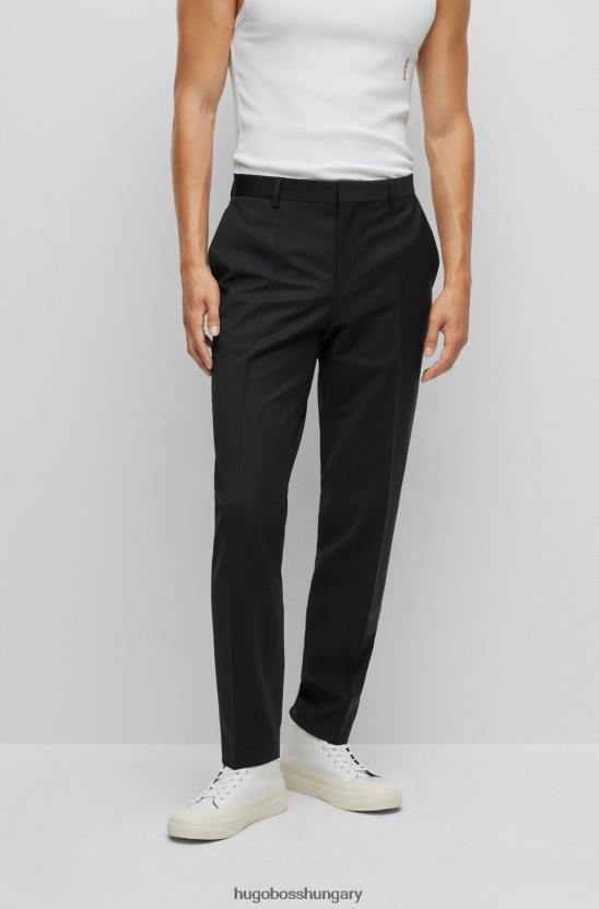 Hugo Boss vékony szabású nadrág bisztreccs anyagból, fekete hugo 80P61796 fekete