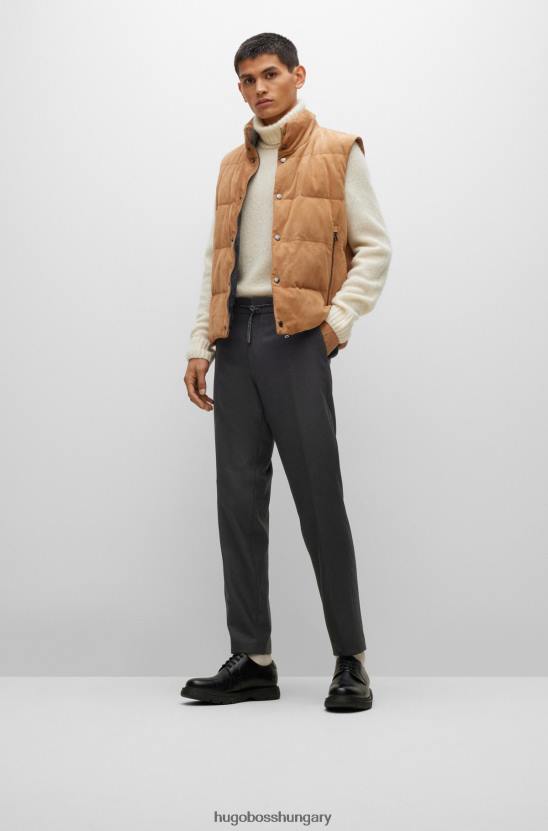 Hugo Boss vékony szabású nadrág, fekete hugo strapabíró anyagból 80P62038 fekete