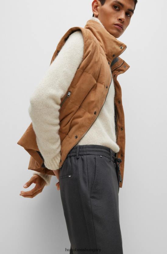 Hugo Boss vékony szabású nadrág, fekete hugo strapabíró anyagból 80P62038 fekete