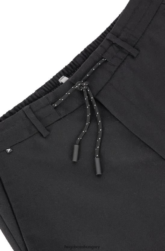 Hugo Boss vékony szabású nadrág, fekete hugo strapabíró anyagból 80P62038 fekete