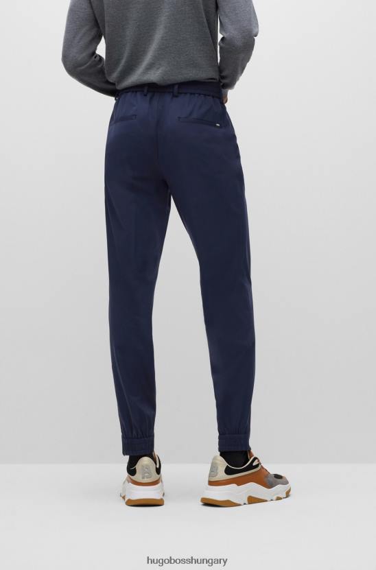 Hugo Boss vékony szabású nadrág teljesítmény-sztreccs dzsörzé hugo sötétkék színben 80P63433 sötétkék