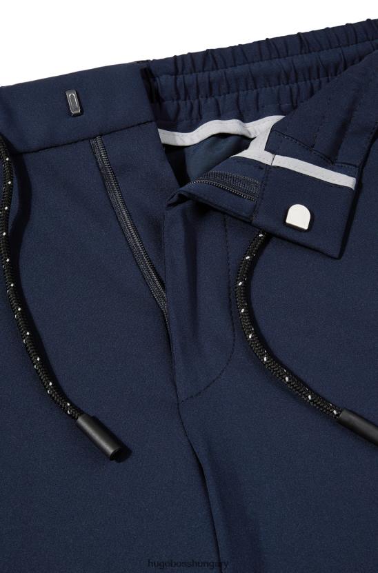 Hugo Boss vékony szabású nadrág teljesítmény-sztreccs dzsörzé hugo sötétkék színben 80P63433 sötétkék