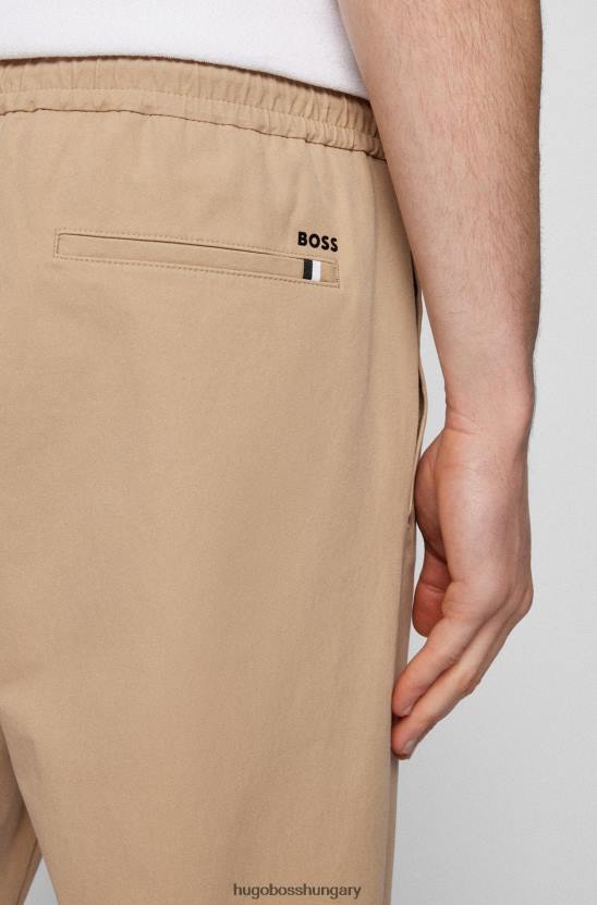 Hugo Boss világos bézs hugo pamutkeverékes tréningruha alsó cipzáras szegéllyel 80P63402 világos bézs