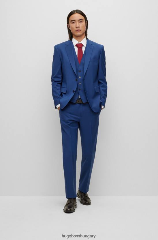 Hugo Boss világoskék formális nadrág gyapjúkeverék hugo anyagból 80P63280 világoskék