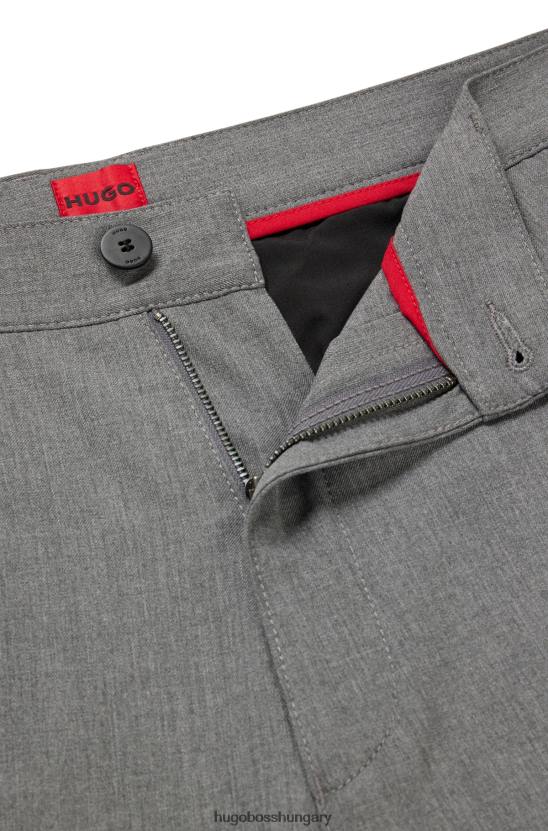 Hugo Boss világosszürke hugo slim-fit cargo nadrág teljesítmény-sztreccs anyagból 80P64343 világos szürke