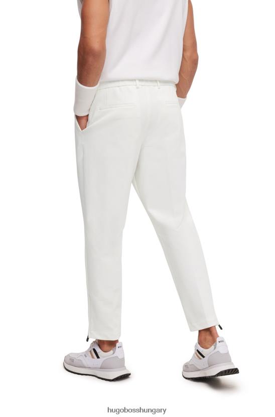 Hugo Boss x matteo berrettini szűkülő szabású nadrág pamutkeverékből 80P64255 fehér