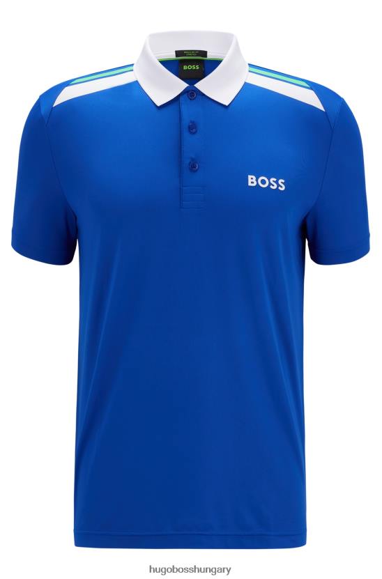 Hugo Boss aktív sztreccs pólóing kék hugo csíkos mintával 80P62044 kék