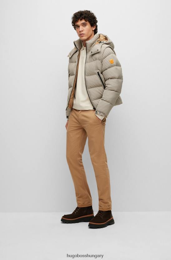 Hugo Boss hugo fehér, laza szabású, hosszú ujjú póló pamut jacquard anyagból 80P6919 fehér