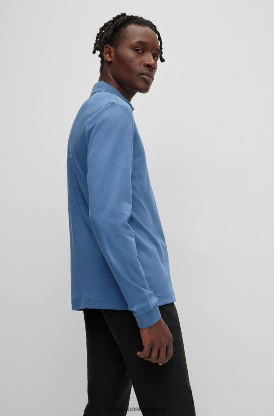 Hugo Boss hugo kék biopamut póló, hímzett logóval 80P61003 kék