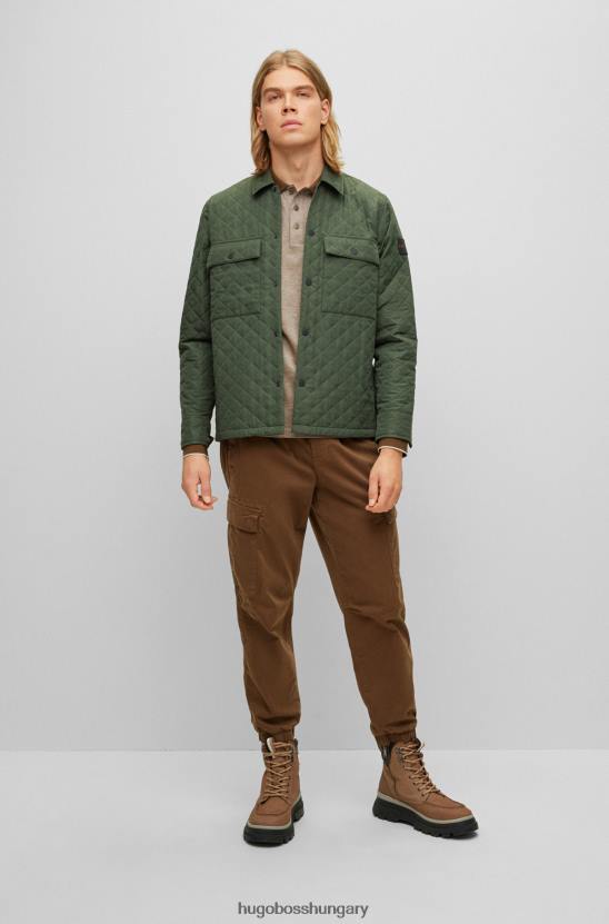 Hugo Boss hugo pamut-piquã© póló, logós kitűzővel, barna 80P63141 barna