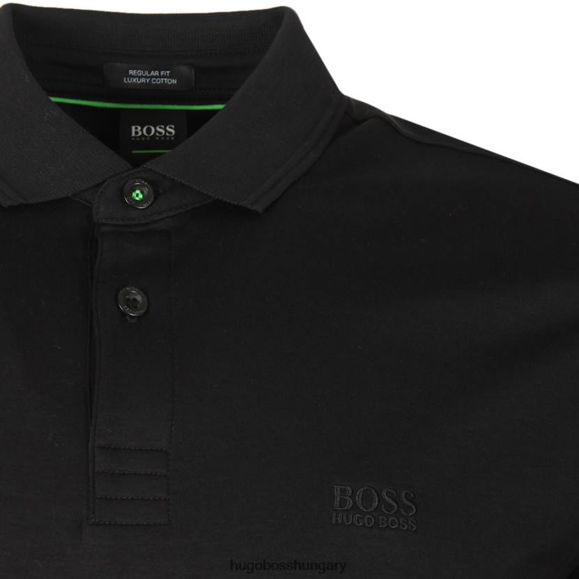 Hugo Boss l/s polo pirol 50392723 fekete 80P6451 fekete/szürke/sötétkék