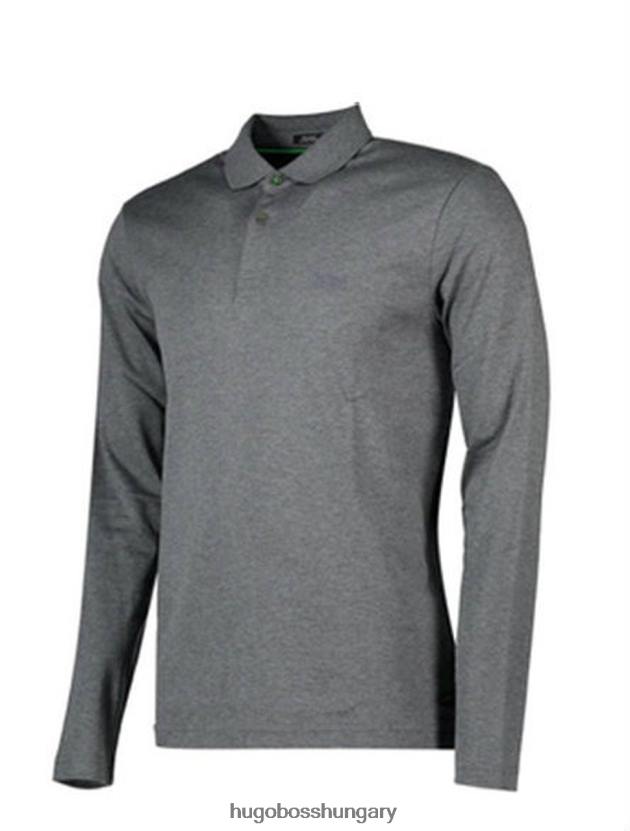 Hugo Boss l/s polo pirol 50392723 fekete 80P6451 fekete/szürke/sötétkék
