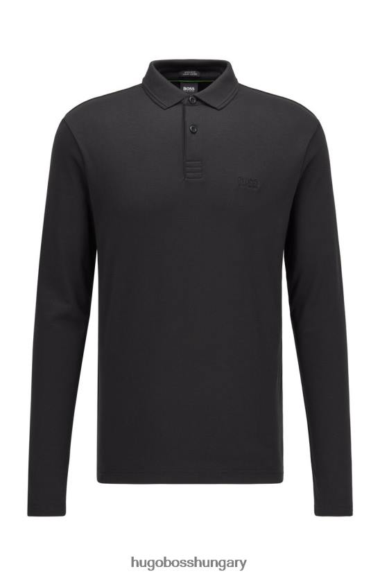 Hugo Boss l/s polo pirol 50451604 fekete 80P6193 fekete / sötétkék