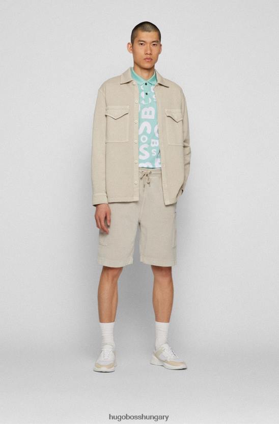 Hugo Boss logós póló ing mercerizált pamut hugo világoszöld színben 80P63934 világos zöld