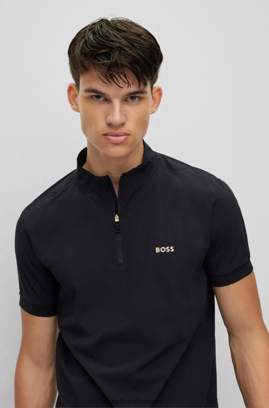 Hugo Boss vékony szabású póló, kényelmesen sztreccs anyagból, fekete hugo 80P63298 fekete