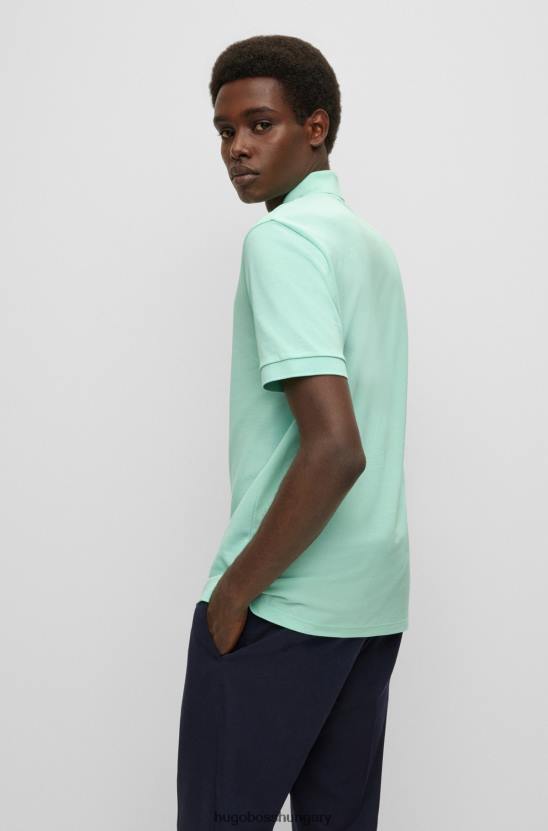 Hugo Boss világoszöld hugo bio-pamut póló, hímzett logóval 80P61186 világos zöld