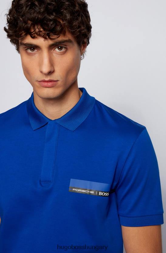 Hugo Boss x porsche s/s polo polston 50449394 kék 80P6895 kék fekete