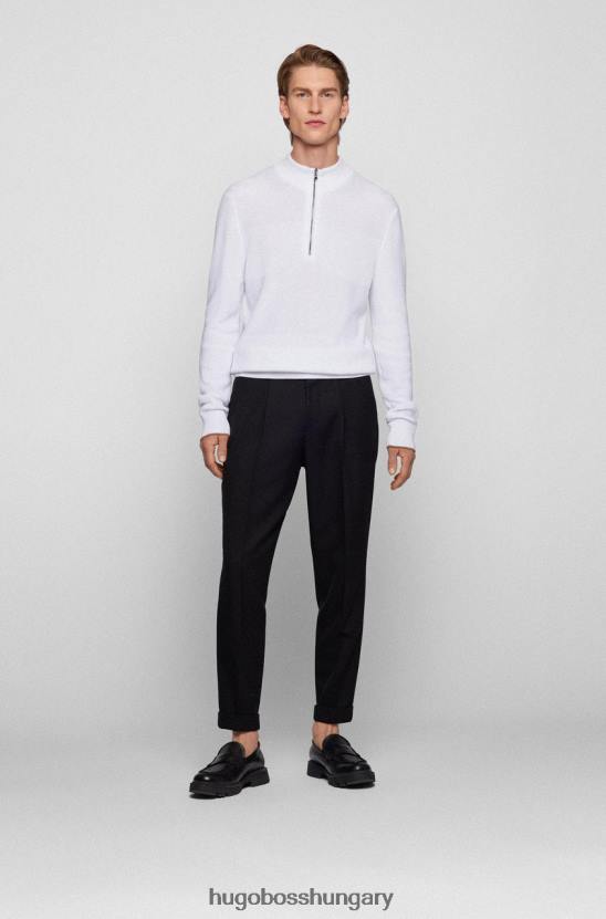 Hugo Boss félcipzáras izzasztó ellios 50466536 fehér 80P6107 fehér