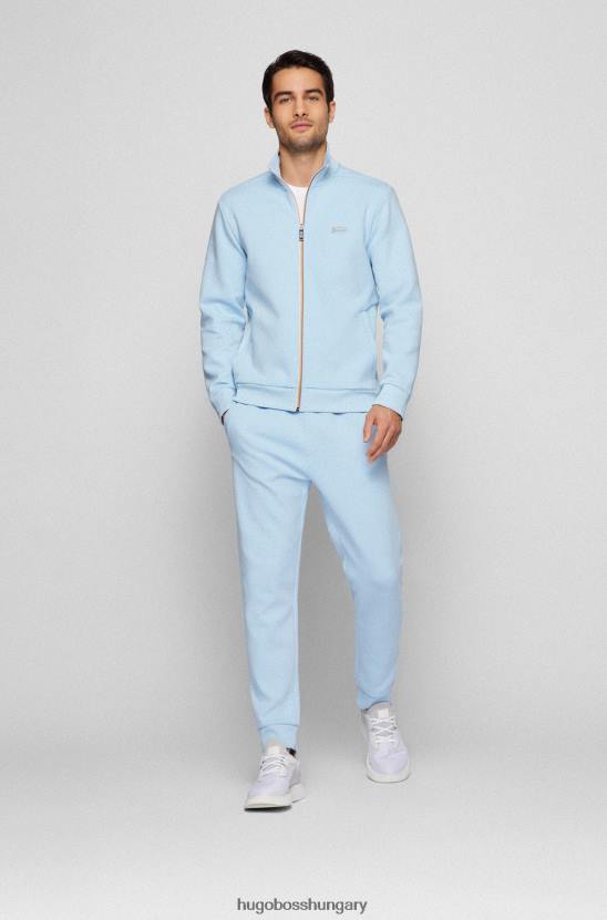 Hugo Boss fehér pamutdzsörzé normál szabású póló emblémával hugo 80P63250 fehér