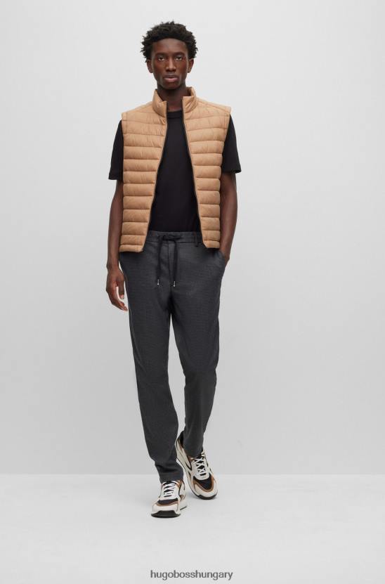 Hugo Boss fekete hugo normál szabású logós póló pamut dzsörzéből 80P62249 fekete