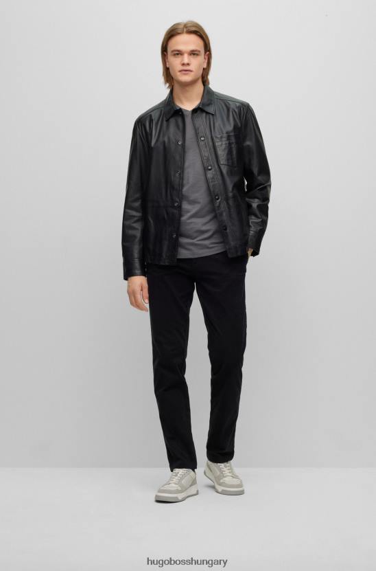 Hugo Boss hugo mercerized pamut normál szabású póló V nyakkivágással, sötétkék 80P63216 sötétkék