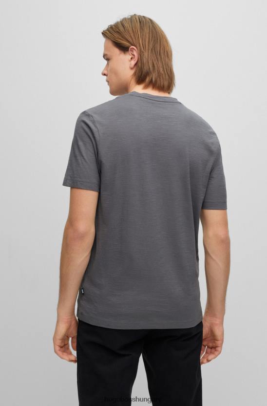 Hugo Boss hugo mercerized pamut normál szabású póló V nyakkivágással, sötétkék 80P63216 sötétkék