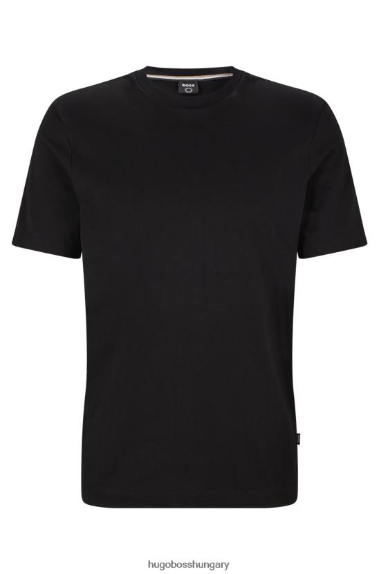Hugo Boss hugo pamutdzsörzé póló normál szabású fekete színben 80P63254 fekete