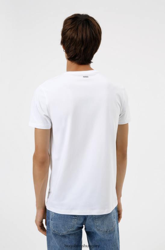 Hugo Boss két csomag női nyakú póló hugo világosszürke sztreccspamut dzsörzéből 80P62224 világos szürke