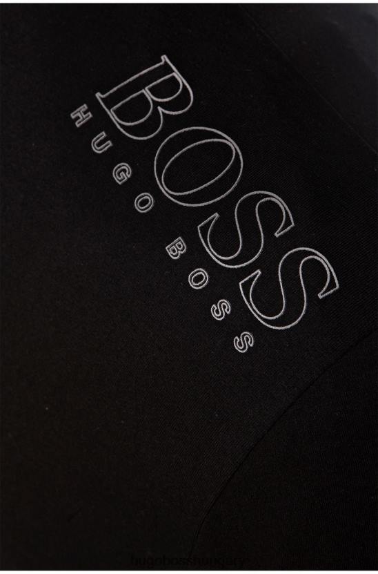 Hugo Boss l/s póló 50399925 fekete 80P6423 fekete/szürke