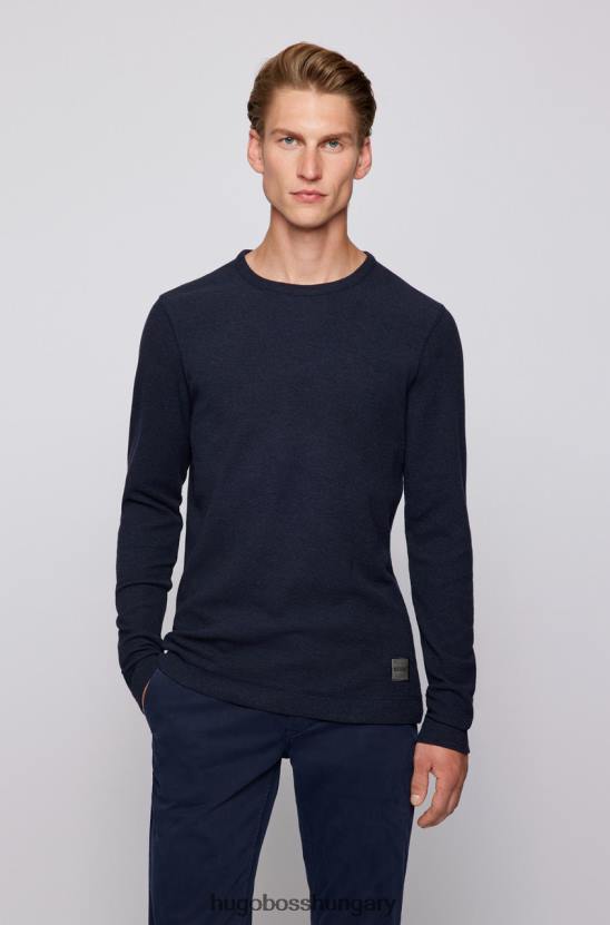 Hugo Boss l/s tee tempest 50462773 kék 80P6222 kék/természetes/medred/szén/zöld