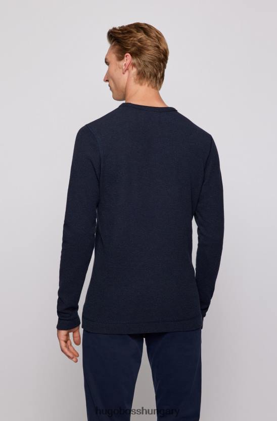 Hugo Boss l/s tee tempest 50462773 kék 80P6222 kék/természetes/medred/szén/zöld