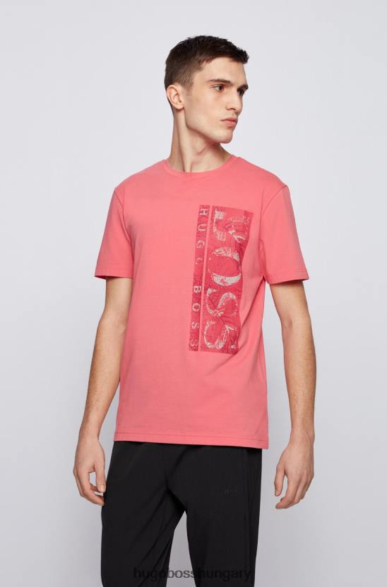 Hugo Boss póló póló10 50448680 fekete 80P6265 fekete/rózsaszín