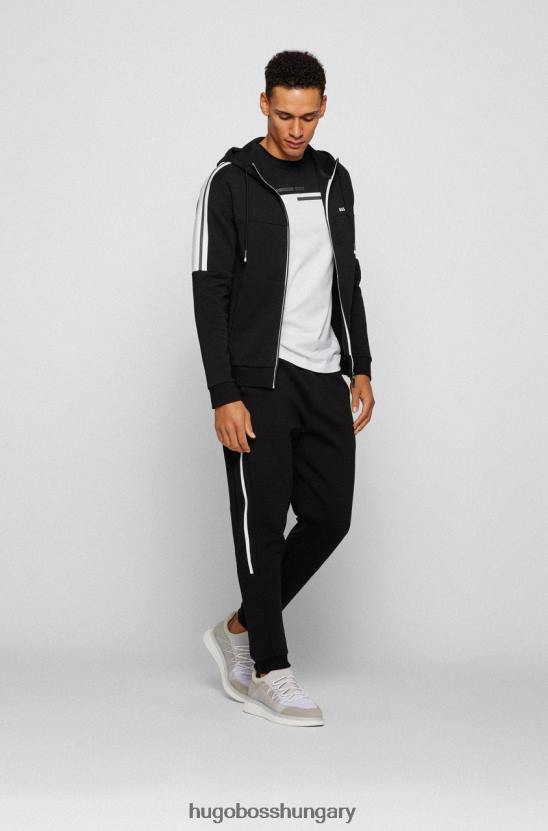 Hugo Boss póló póló4 50466622 fekete 80P675 fekete/sötétkék/világoszöld