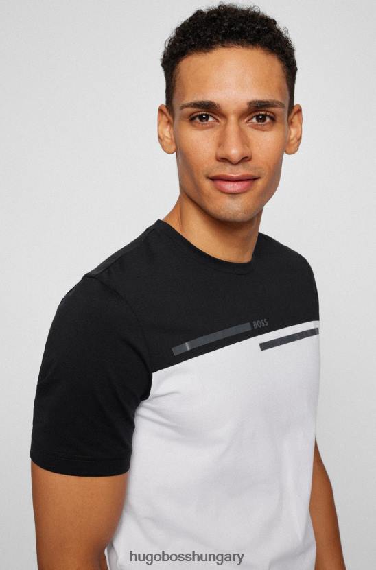 Hugo Boss póló póló4 50466622 fekete 80P675 fekete/sötétkék/világoszöld