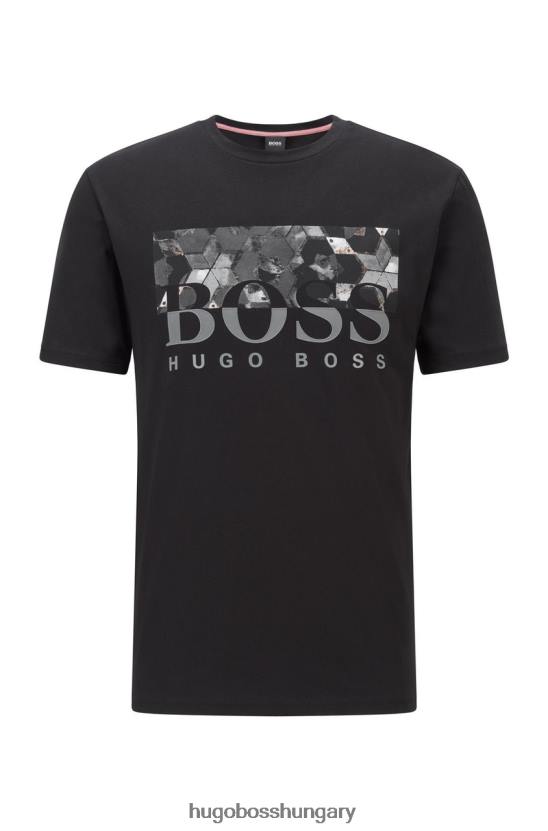 Hugo Boss póló tealy 50453672 fekete 80P6280 fekete