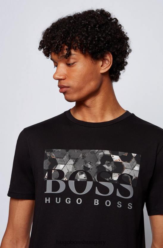 Hugo Boss póló tealy 50453672 fekete 80P6280 fekete
