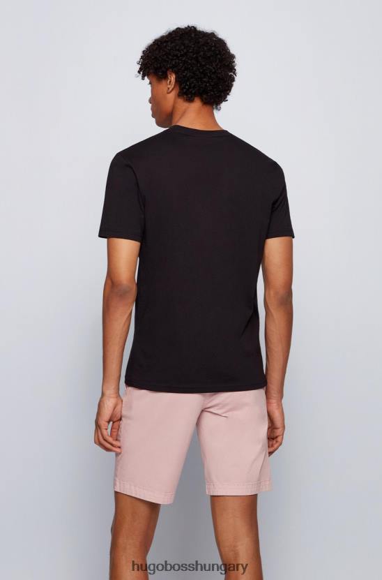 Hugo Boss póló tealy 50453672 fekete 80P6280 fekete