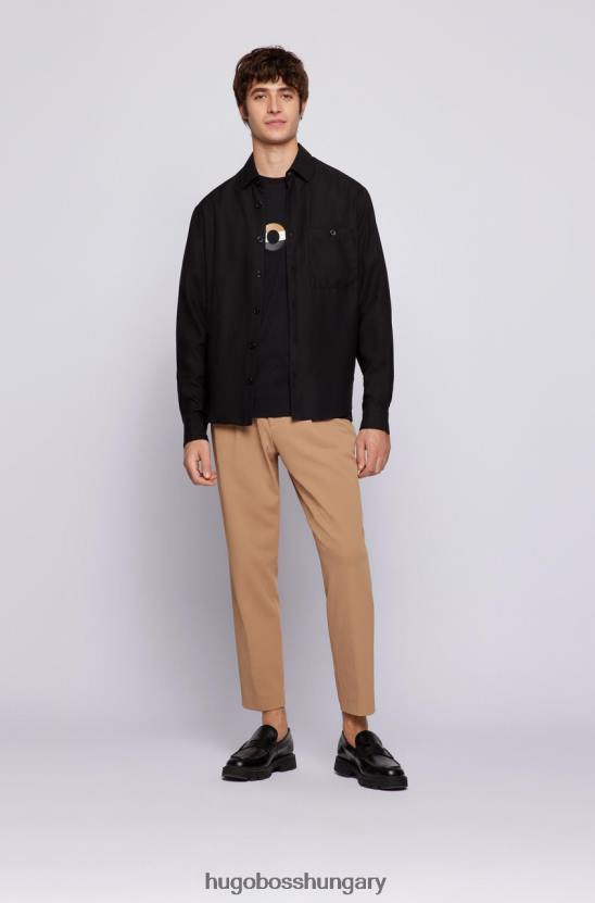 Hugo Boss póló tiburt 50467075 fekete 80P673 fekete-fehér