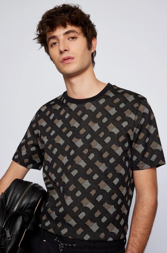 Hugo Boss póló tiburt 50469466 fekete 80P671 fekete