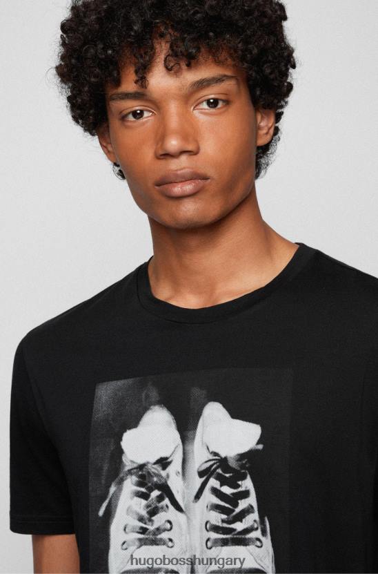 Hugo Boss póló tninetees 50460611 fekete 80P6220 fekete